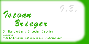 istvan brieger business card