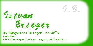 istvan brieger business card